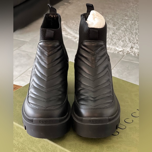 Gucci leather Ankle-Boots Lifford Matelasse - Picture 8 of 11